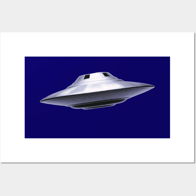 Flying Saucer Wall Art by at1102Studio